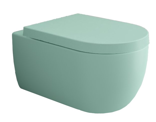 Чаша унитаза подвесного Bocchi V-Tondo 1416-033-0129, мятный матовый Чаша унитаза подвесного Bocchi V-Tondo 1416-033-0129, мятный матовый