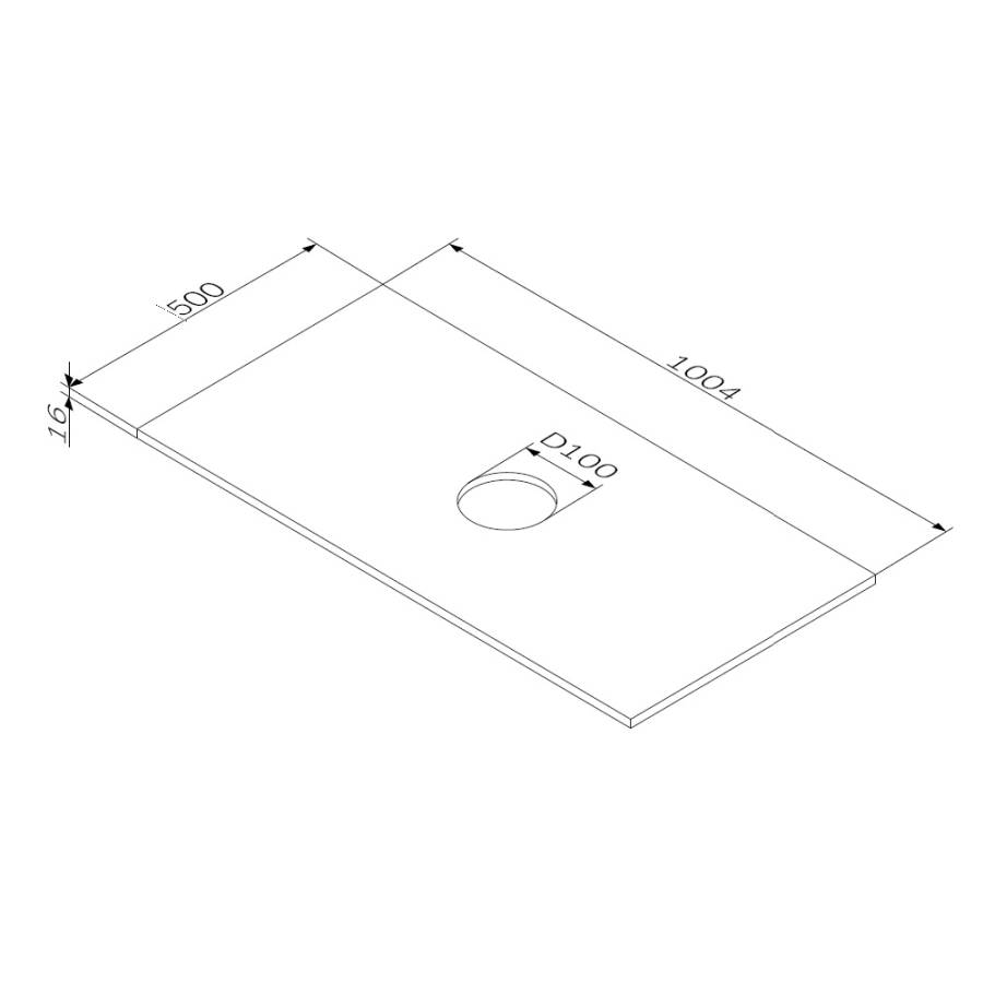 Столешница 100 см, дуб крафт M8FST1000OF Столешница 100 см, дуб крафт M8FST1000OF