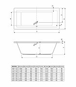 Акриловая ванна CEZARES PLANE-180-80-49-W37
