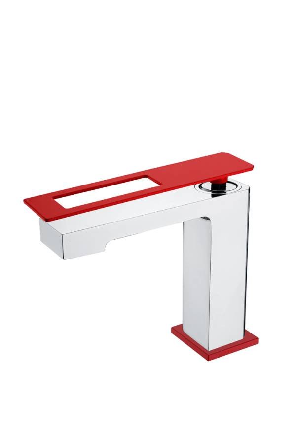 Смеситель для раковины низкий Boheme Q Chrome-Red Смеситель для раковины низкий Boheme Q Chrome-Red