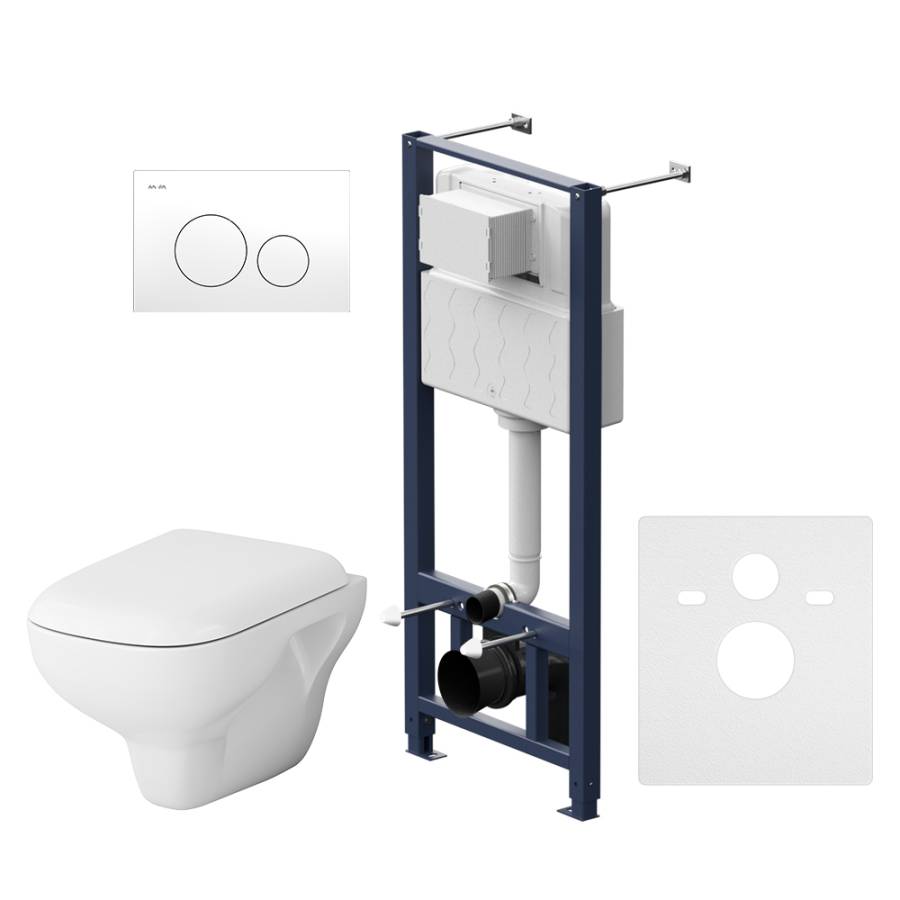 IS49001.801700 Инсталляция с клавишей Pro L Белый с подвесным унитазом Like FlashClean с сид м/л IS49001.801700 Инсталляция с клавишей Pro L Белый с подвесным унитазом Like FlashClean с сид м/л