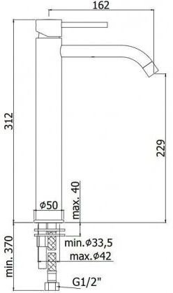 Смеситель для раковины Paffoni Light LIG081NKNSP никель черный брашированный Смеситель для раковины Paffoni Light LIG081NKNSP никель черный брашированный