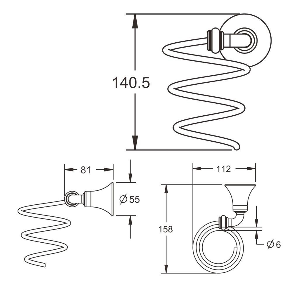 Подставка под фен, RG1235 Rose, Хром Подставка под фен, RG1235 Rose, Хром