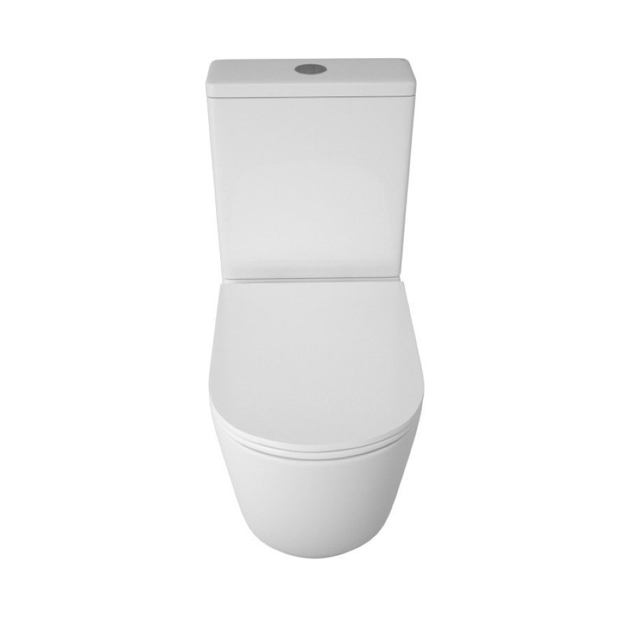 Чаша напольного унитаза безободковая Creto Logan L5 1005-001-L6CW с крышкой-сиденьем микролифт, белая Чаша напольного унитаза безободковая Creto Logan L5 1005-001-L6CW с крышкой-сиденьем микролифт, белая