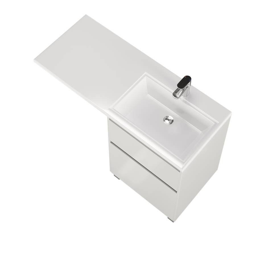 Тумба с раковиной напольная Creto Cafor White 120 правосторонняя Тумба с раковиной напольная Creto Cafor White 120 правосторонняя