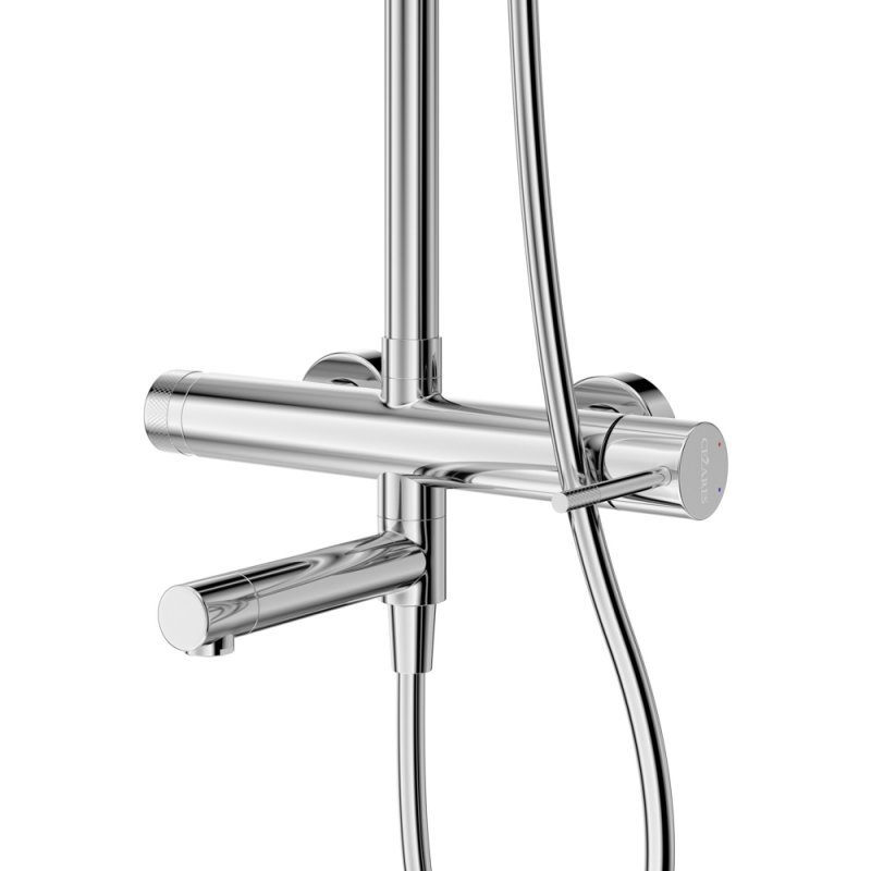 RELAX-CVD-NOP Душевая стойка со смесителем и изливом, черный матовый RELAX-CVD-NOP Душевая стойка со смесителем и изливом, черный матовый