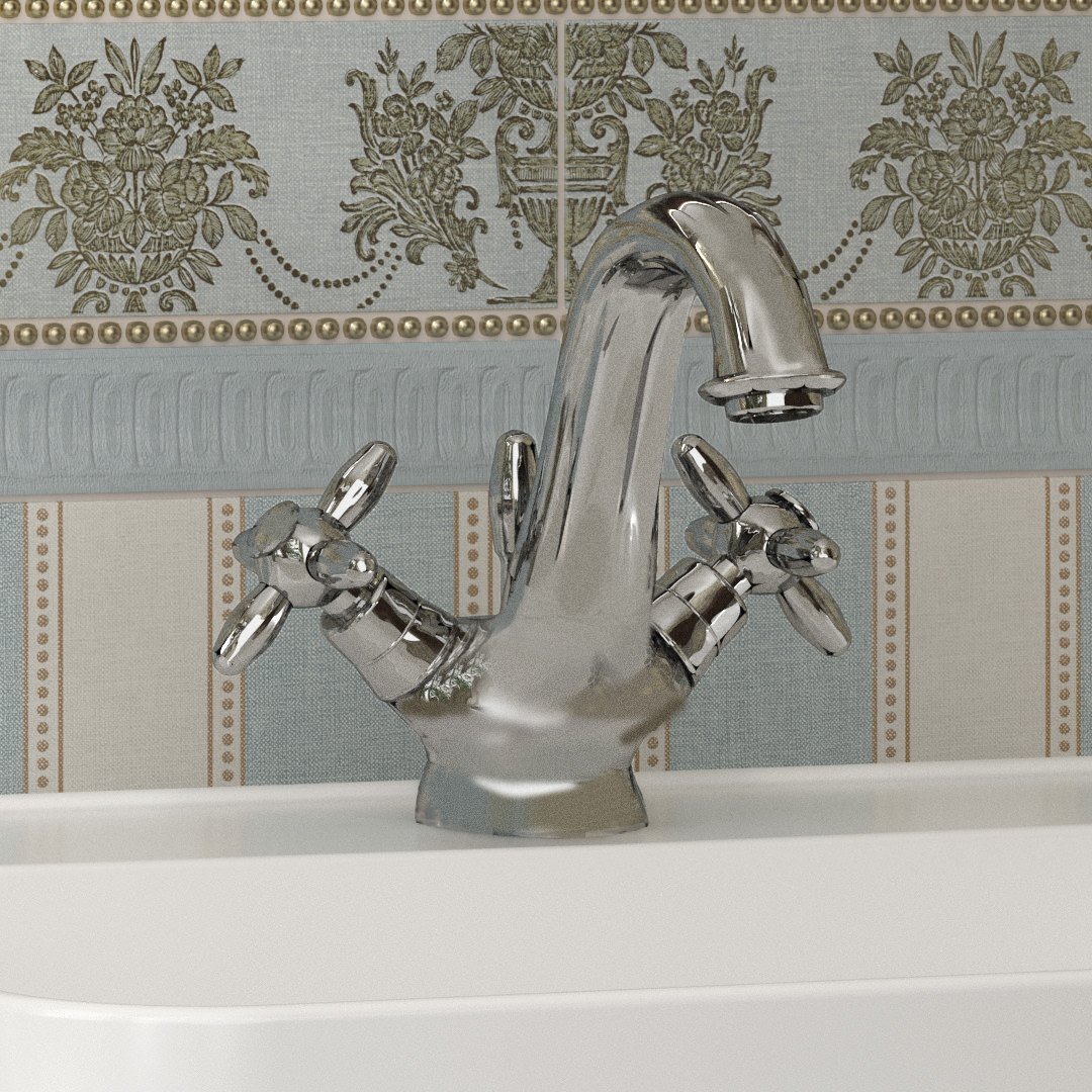 Смеситель для раковины MUSE вентильный с донным клапаном, хром глянец Смеситель для раковины MUSE вентильный с донным клапаном, хром глянец