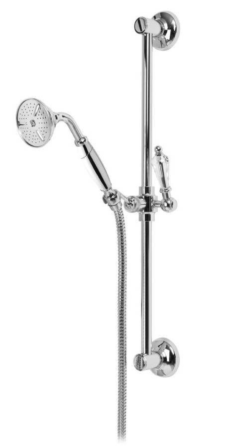 VINTAGE-SD-01-Sw-N Душевой гарнитур Исполнение: Хром, Ручки: Swarovski Nero  VINTAGE-SD-01-Sw-N Душевой гарнитур Исполнение: Хром, Ручки: Swarovski Nero