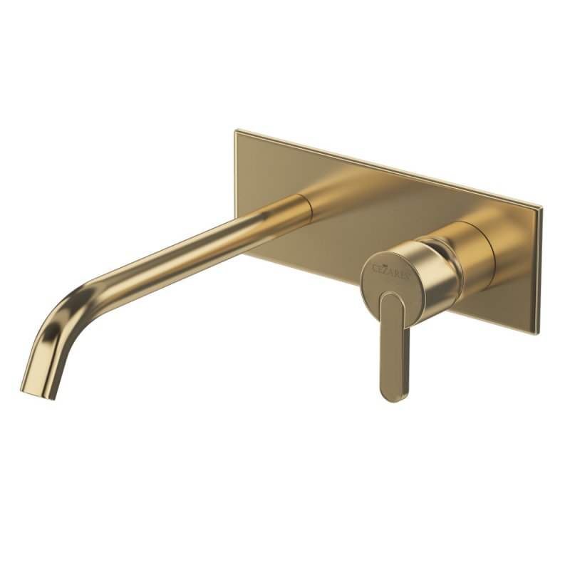 LEAF-BLI1-SR Смеситель для раковины встраиваемый однорычажный, на единой площадке Исполнение: Sunrise  LEAF-BLI1-SR Смеситель для раковины встраиваемый однорычажный, на единой площадке Исполнение: Sunrise