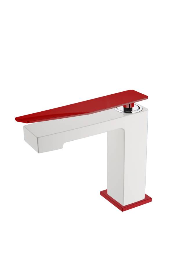 Смеситель для раковины низкий Boheme Q White-Red Смеситель для раковины низкий Boheme Q White-Red