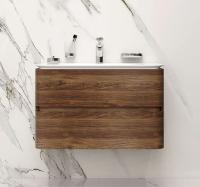 M30FHX0802NF Sensation, База под раковину, подвесная, 80 см, ящики, орех, текстурированная, шт