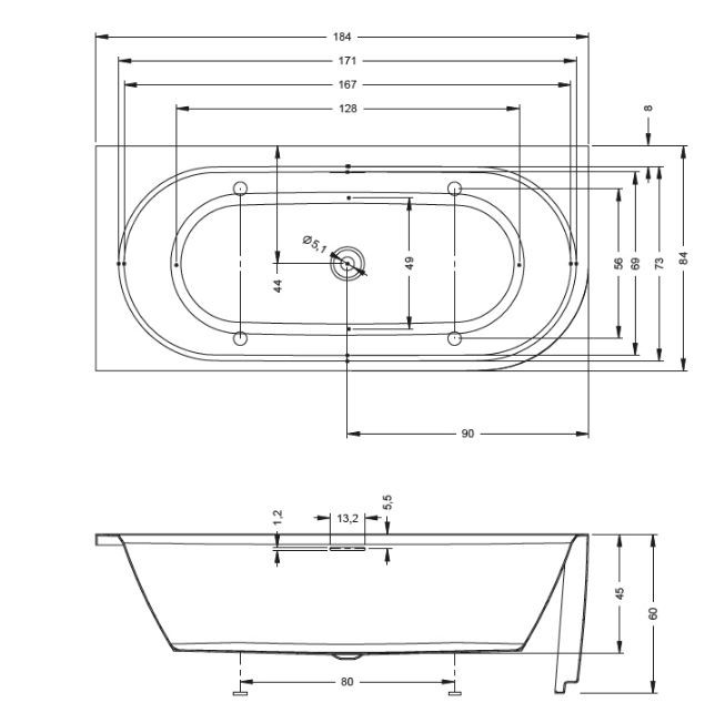 Акриловая ванна Riho Desire Corner Rechtswhite 180 Акриловая ванна Riho Desire Corner Rechtswhite 180