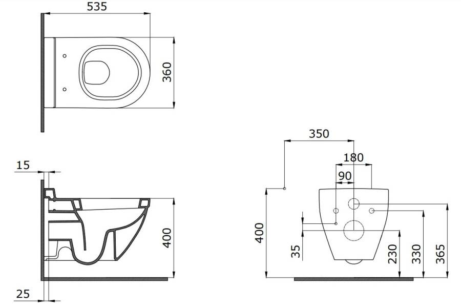 Чаша унитаза подвесного Bocchi Taormina Arch 1012-005-0129 черная Чаша унитаза подвесного Bocchi Taormina Arch 1012-005-0129 черная
