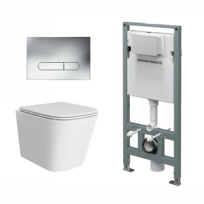 Комплект инсталляции с подвесным унитазом, кнопкой смыва Комплект инсталляции с подвесным унитазом, кнопкой смыва