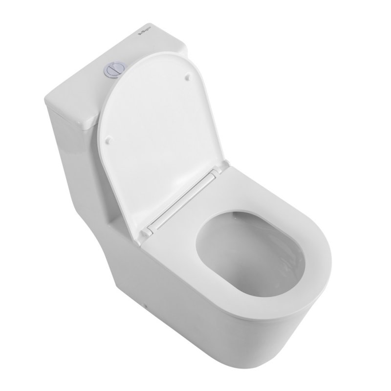 TRE-TOR Унитаз-моноблок со смывом "Торнадо", с сиденьем дюропласт soft close, P-trap, BB673CP-MN-TOR/SC TRE-TOR Унитаз-моноблок со смывом "Торнадо", с сиденьем дюропласт soft close, P-trap, BB673CP-MN-TOR/SC