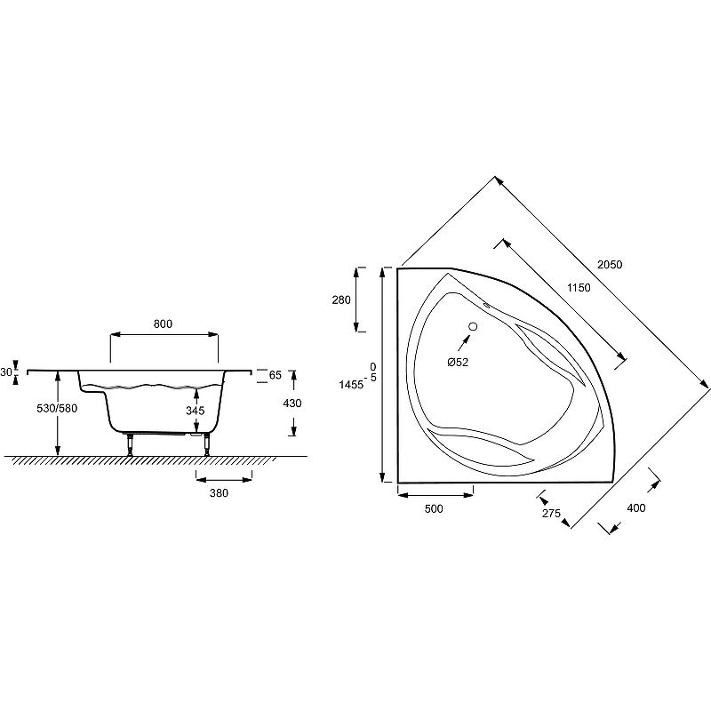 Акриловая ванна E6045RU-00 Jacob Delafon Presquile белый (145см*145см)угловая, шт Акриловая ванна E6045RU-00 Jacob Delafon Presquile белый (145см*145см)угловая, шт