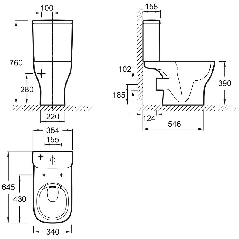 Чаша унитаза Jacob Delafon Struktura UJAJ102-WTE, шт Чаша унитаза Jacob Delafon Struktura UJAJ102-WTE, шт