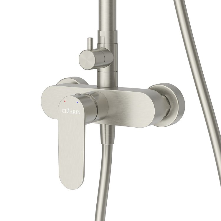 STYLUS-CD-BORO Душевая стойка со смесителем, брашированное золото STYLUS-CD-BORO Душевая стойка со смесителем, брашированное золото