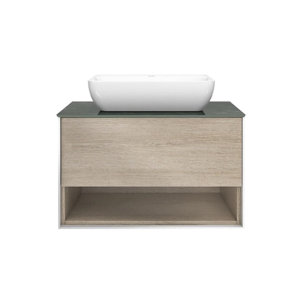 Тумба PLAZA Modern подвесная с ящиком и полкой 80, дуб Орегон PLB.M.80.1\OAK.O Тумба PLAZA Modern подвесная с ящиком и полкой 80, дуб Орегон PLB.M.80.1\OAK.O