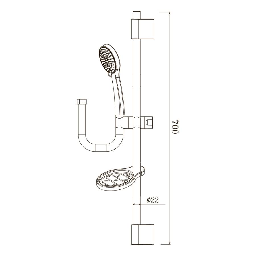 Душевой гарнитур BD02 Душевой гарнитур BD02