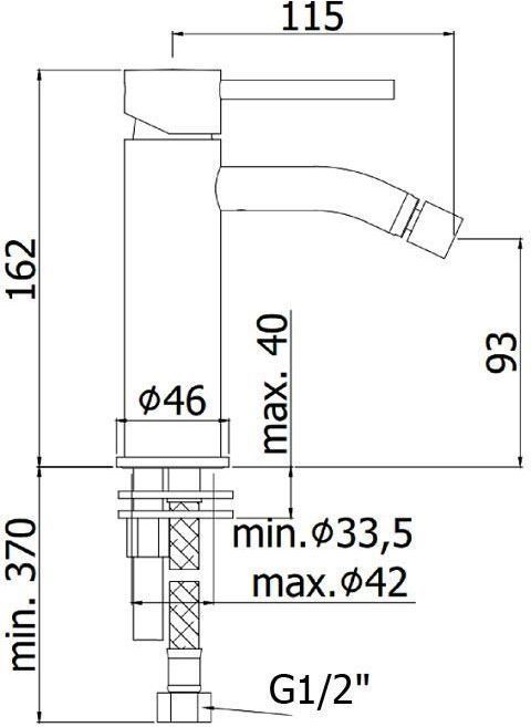 Смеситель для биде Paffoni Light LIG131ROSE Смеситель для биде Paffoni Light LIG131ROSE