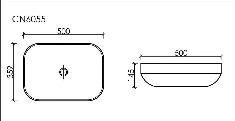 Умывальник чаша накладная прямоугольная (цвет Черный Матовый) Element 500*359*145мм Умывальник чаша накладная прямоугольная (цвет Черный Матовый) Element 500*359*145мм