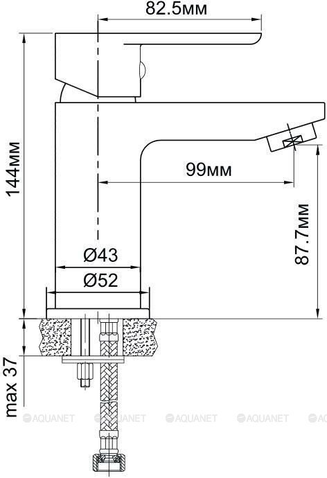 Смеситель для раковины Aquanet Massima SD21123 Смеситель для раковины Aquanet Massima SD21123