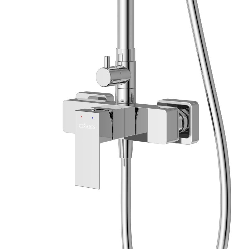 SLIDER-CD-GM Душевая стойка со смесителем, оружейная сталь SLIDER-CD-GM Душевая стойка со смесителем, оружейная сталь