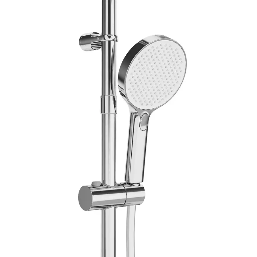 Душевая колонна FONTE на 3 потока с пов.изливом и механическим смесителем, хром Душевая колонна FONTE на 3 потока с пов.изливом и механическим смесителем, хром