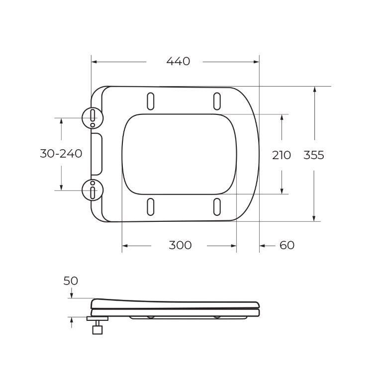 VENETO Чаша унитаза подвесного безободкового с креплением BB132CHR VENETO Чаша унитаза подвесного безободкового с креплением BB132CHR
