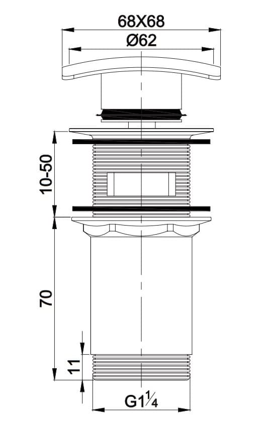 Пробка "click-clack" к сифону для умывальника F706CR (хром) Пробка "click-clack" к сифону для умывальника F706CR (хром)