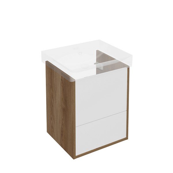 Тумба PRO подвесная 2 ящика 50, вяз PRO.50.2\OLM Тумба PRO подвесная 2 ящика 50, вяз PRO.50.2\OLM