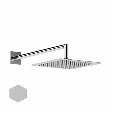 PORTA-TDDQ-30-BIO Верхний душ квадратный 300x300мм с изливом 350 мм, исполнение белый матовый