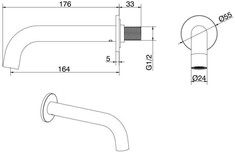 Излив Allen Brau Priority 5.31018-BN никель браш Излив Allen Brau Priority 5.31018-BN никель браш