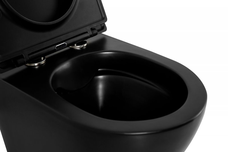 COLORATO Унитаз подвесной безободковый с креплением, чёрный матовый, BB062CHR-MB COLORATO Унитаз подвесной безободковый с креплением, чёрный матовый, BB062CHR-MB