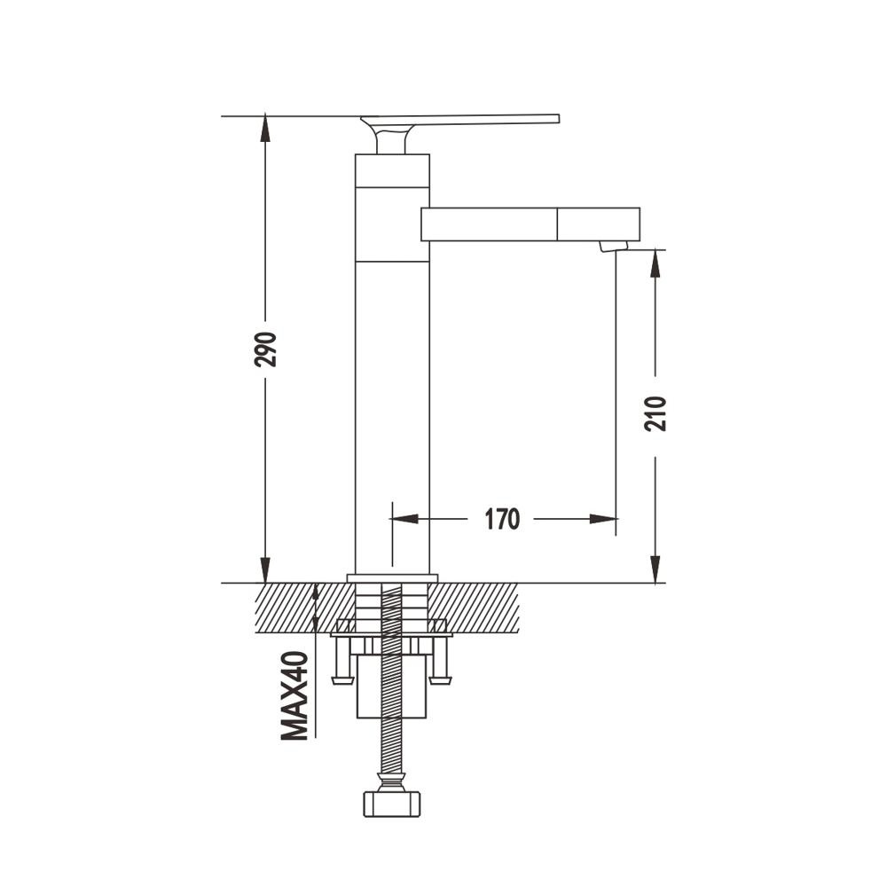 Смеситель для раковины латунь, хром S6611F Смеситель для раковины латунь, хром S6611F