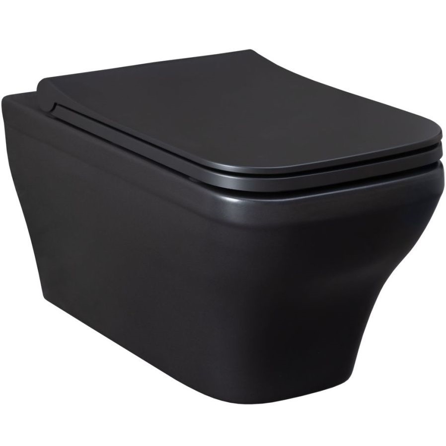 Чаша подвесного унитаза Allen Brau Infinity 4.21011.31 черный матовый Чаша подвесного унитаза Allen Brau Infinity 4.21011.31 черный матовый