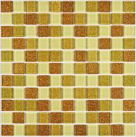 Мозаика стеклянная Shine gold (чип 4*25*25) 300*300(22шт.-1.98м2), м2 Мозаика стеклянная Shine gold (чип 4*25*25) 300*300(22шт.-1.98м2), м2