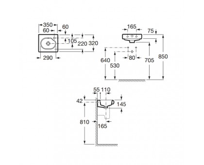 Раковина Roca Meridian Compact 327249000 35 см Раковина Roca Meridian Compact 327249000 35 см