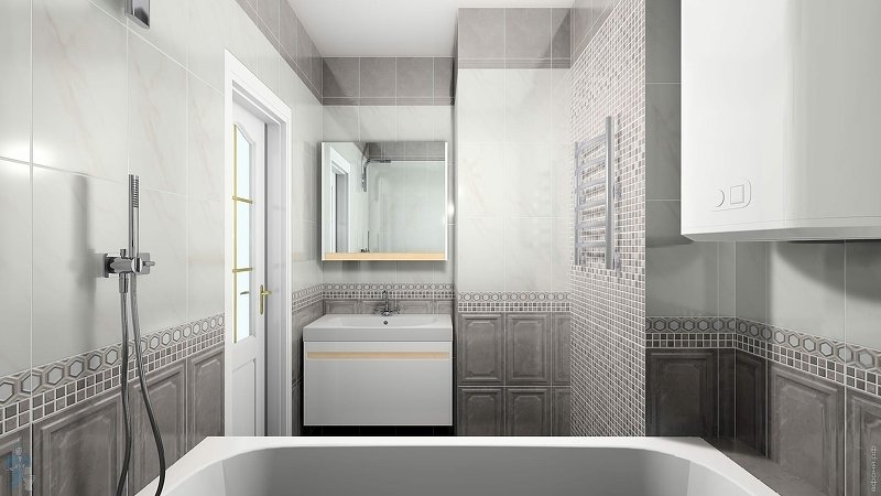 Декор MM6361 Гран Пале серый мозаичный 25*40 (уп/8шт), шт Декор MM6361 Гран Пале серый мозаичный 25*40 (уп/8шт), шт