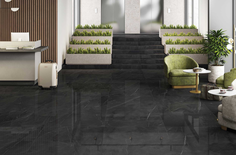 Duna/Colortile - Armani - Керамогранит - Nero Satin - 60х60 см  Duna/Colortile - Armani - Керамогранит - Nero Satin - 60х60 см