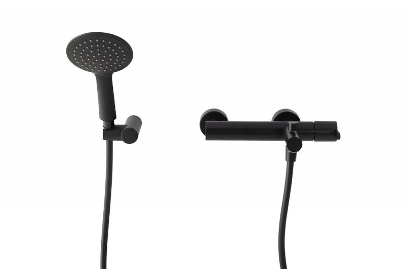 LEAF-VD-SR Смеситель для ванны и душа однорычажный в комплекте с ручным душем, шлангом и держателем Исполнение: Sunrise  LEAF-VD-SR Смеситель для ванны и душа однорычажный в комплекте с ручным душем, шлангом и держателем Исполнение: Sunrise