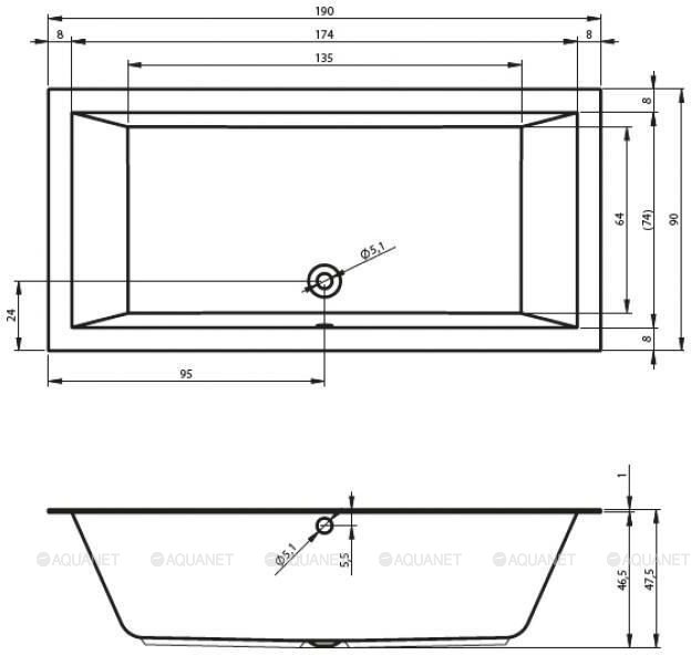 Акриловая ванна RIHO LUGO VELVET 190x90 Акриловая ванна RIHO LUGO VELVET 190x90