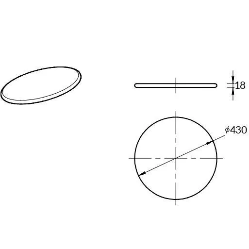 Круглая полка CONO встраиваемая 43,1, черная матовая Круглая полка CONO встраиваемая 43,1, черная матовая