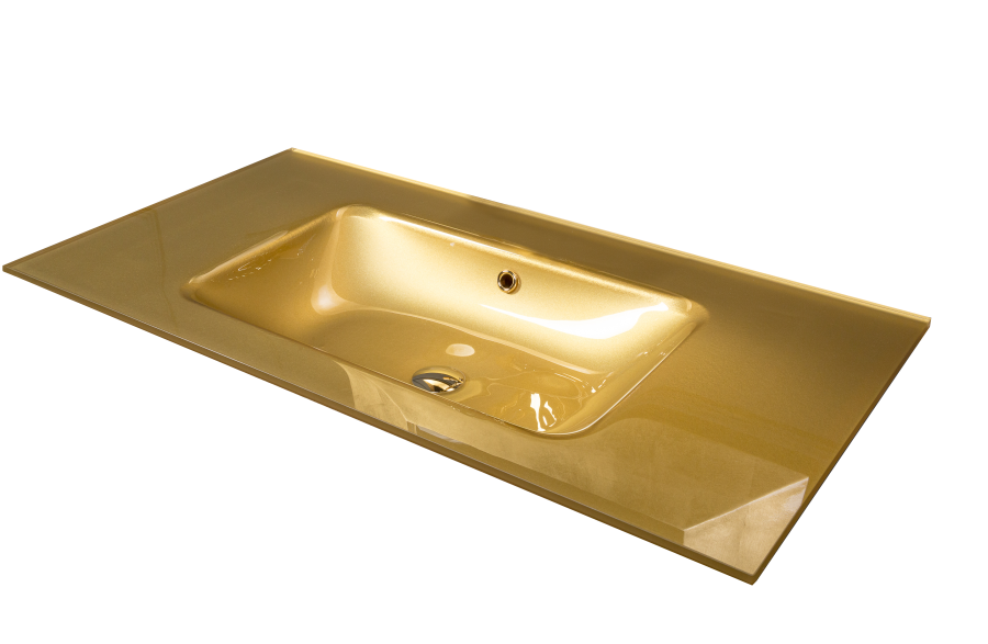 Столешница стекло 100см моноблок ЗОЛОТО Столешница стекло 100см моноблок ЗОЛОТО