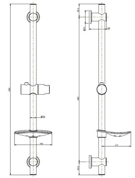 Душевой гарнитур SONATA, хром Душевой гарнитур SONATA, хром
