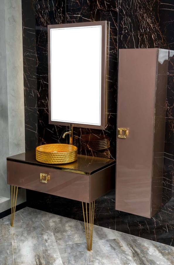 Столешница стекло 80см прямая Лиловый Столешница стекло 80см прямая Лиловый