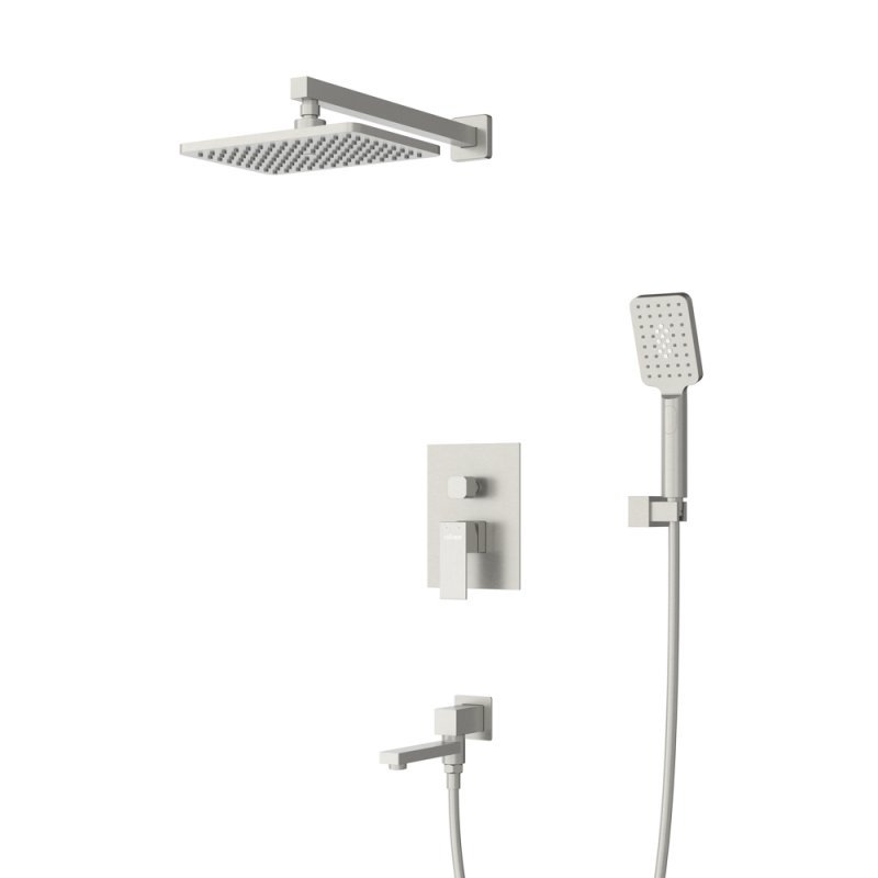 SLIDER-VDSET-GM Душевой комплект встраиваемый с изливом (смеситель, верхний душ, ручной душ со шлангом, излив, штуцер с держателем), оружейная сталь SLIDER-VDSET-GM Душевой комплект встраиваемый с изливом (смеситель, верхний душ, ручной душ со шлангом, излив, штуцер с держателем), оружейная сталь