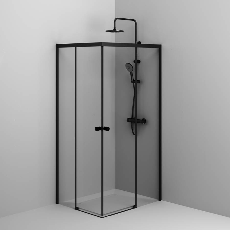 W94G-403-10080-BТ Душевое ограждение X-Joy Square Slide 100х80, Черный, прозрачное W94G-403-10080-BТ Душевое ограждение X-Joy Square Slide 100х80, Черный, прозрачное
