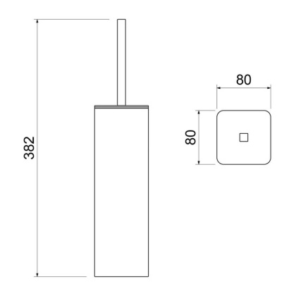 Щетка для туалета напольная Timo Torne 43161/03 черный матовый